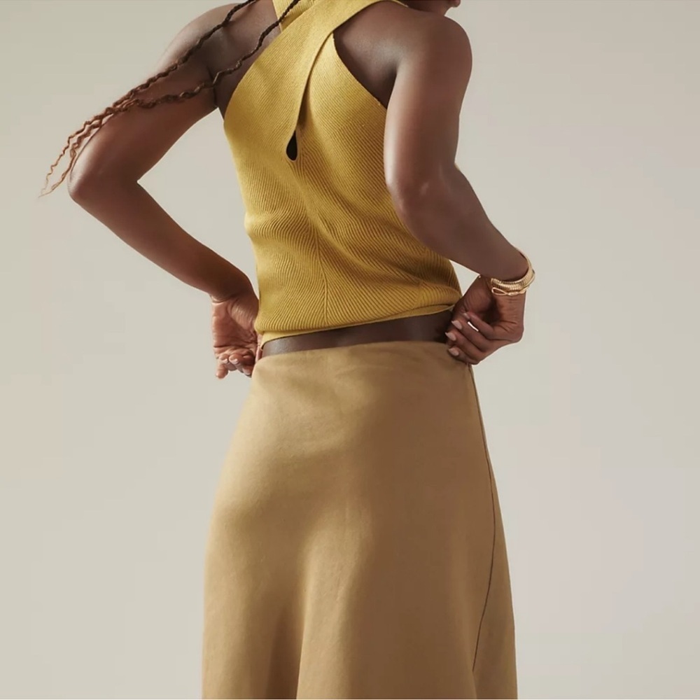NWT The Tilda Slip Skirt: Linen Knee-Length Edition 🛹 - Picture 4 of 5